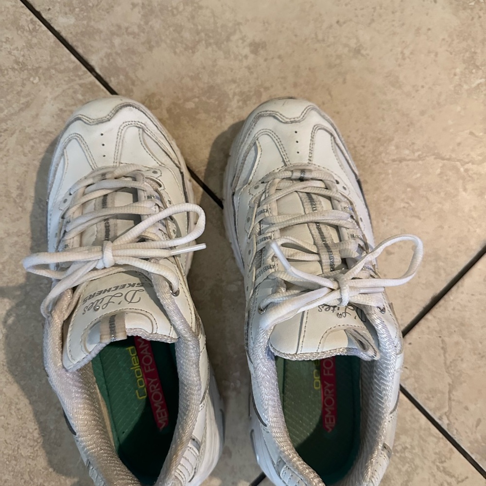 Skechers White Athletic Shoes